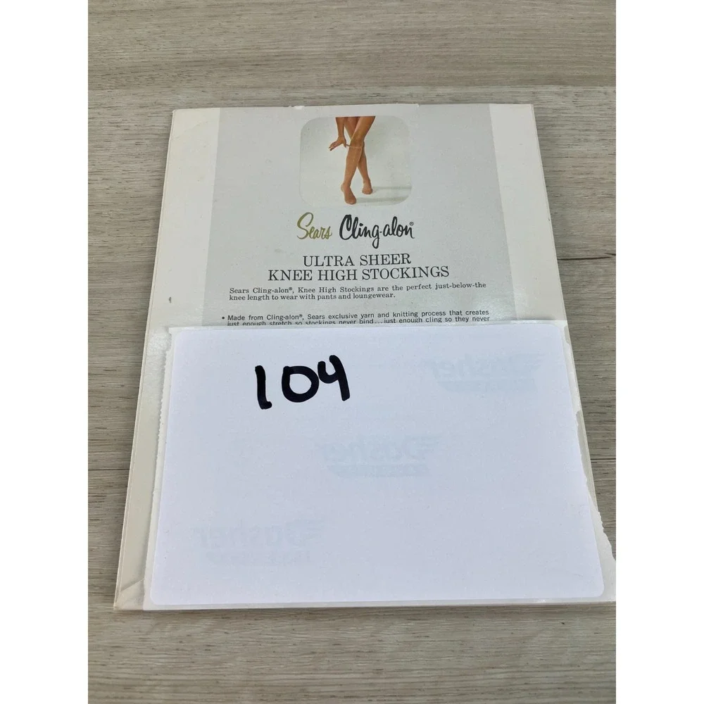 Sears Cling-Alon Ultra Sheer Stockings  Mocha‎ Classic  Size B 10-11